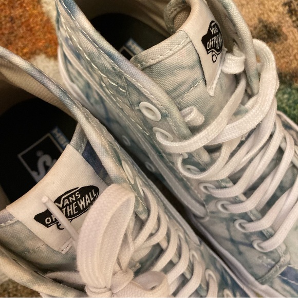 VANS SK8-HI SENTRY WOMENS Size 8.5 Lugged High Top boot Tie dye Blue Platform - Picture 9 of 15